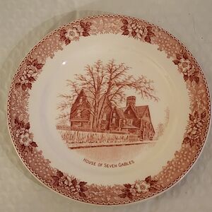 John Roth House of Seven Gables Vintage Plate, Staffordshire Ware